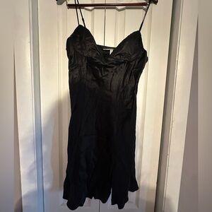 Victoria's Secret Black Satin Chemise